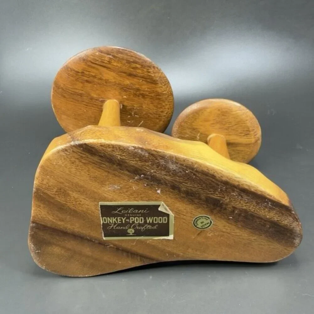 Vintage Monkey Pod Wood Large Wooden Mushroom Figurine‎ Decorative Hand Crafted